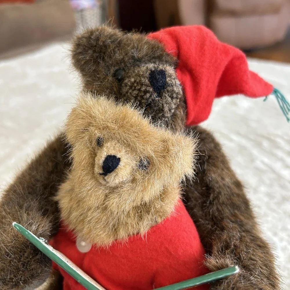 Mary Meyer Dark Brown Mama & Baby Bedtime Stories‎ Collector Bear Jointed